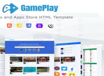 GamePlay — HTML-шаблон магазина игр и приложений
