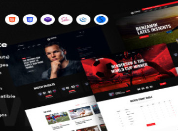 Sportius - Футбольный клуб и спортивные новости HTML-