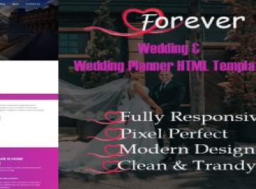 Forever - Свадебный и свадебный планировщик HTML-