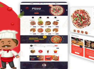 HTML-шаблон сайта PizzaKing для владельцев пиццы, кафе, бургеров и ресторанов