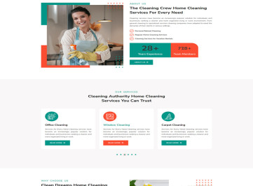 Cleaner - HTML-шаблон клининговых услуг