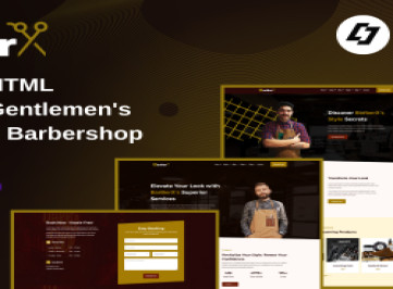 BarberX — лучший HTML-шаблон для парикмахерских и салонов красоты: современный, стильный и отзывчивы