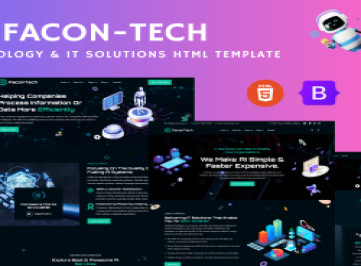 FaconTech - HTML-шаблон технологий искусственного интеллекта и ИТ-решений