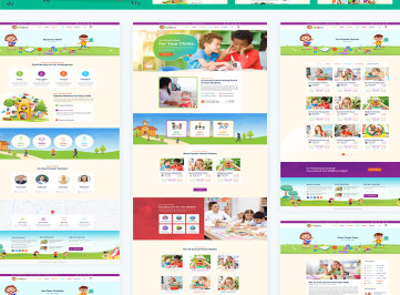 Шаблон React Js для детей, детского сада и дошкольного возраста