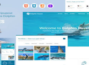 Dolphin Haven - Шаблон сайта аквариума и дельфинария
