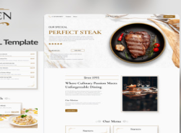 Полюбуйтесь: HTML-шаблон ресторана «Кухня» для пикантных веб-