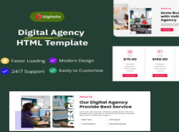 Digitalia - HTML-шаблон цифрового агентства