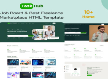 TaskHub — HTML-шаблон доски объявлений и лучшей торговой площадки для фрилансеров