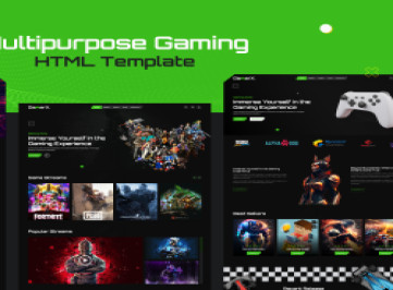 GamerX – Многоцелевой игровой HTML-шаблон | Магазин игр | Геймеры, онлайн-стримеры и игровые блоги