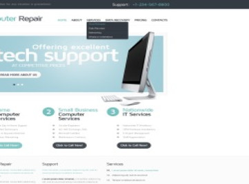 Шаблон сайта по ремонту компьютеров 