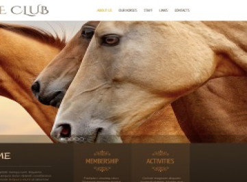 Шаблон сайта лошади 