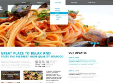  шаблон сайта ресторана морепродуктов  