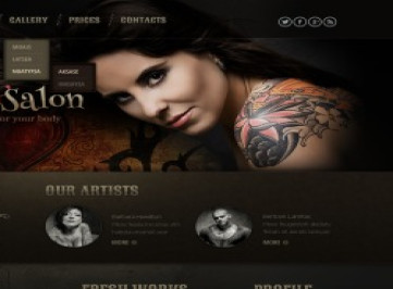  шаблон сайта тату-салона  