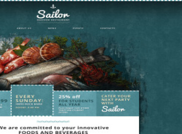  шаблон сайта ресторана морепродуктов  