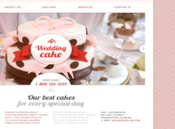  шаблон сайта свадебного торта  