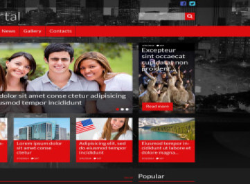  шаблон  городского портала  