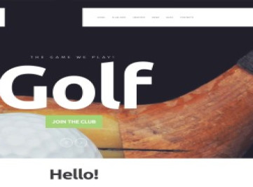Шаблон сайта гольф-клуба  
