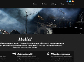  шаблон сайта музыкальной группы  