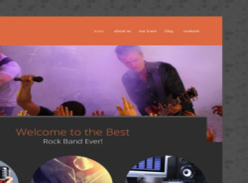 Шаблон сайта рок-группы  
