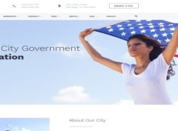 Правительство - официальный многостраничный HTML-шаблон правительства города  
