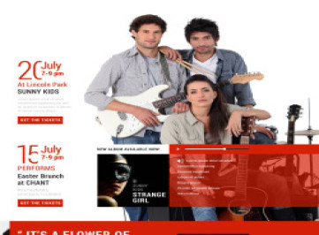  шаблон сайта музыкальной группы  