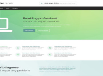  шаблон сайта по ремонту компьютеров  