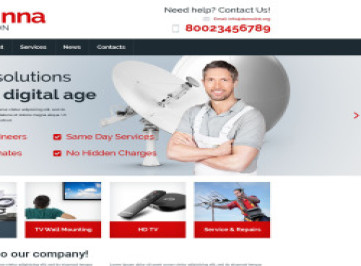  шаблон сайта спутникового телевидения  