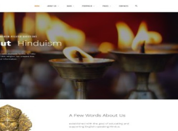 Hindu Faith - современный многостраничный HTML-шаблон сайта индуизма  