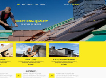 Шаблон сайта о ремонте крыши  