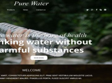 Шаблон сайта Pure Water  