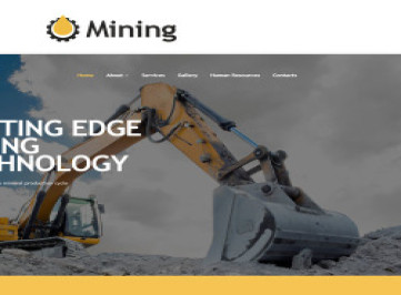 Майнинг - Промышленный адаптивный креативный HTML-шаблон веб-  