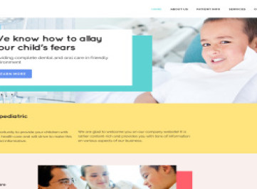 Шаблон сайта детской стоматологии  