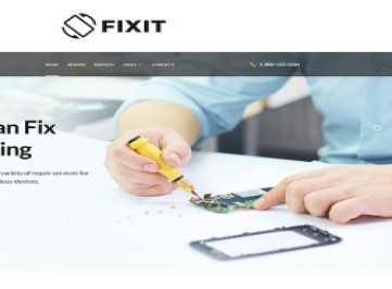 Fixit - Услуги по ремонту гаджетов Чистый многостраничный  шаблон веб-  