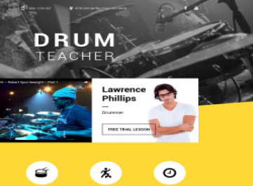 Шаблон сайта учителя барабанщика  