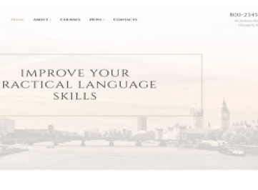  шаблон сайта языковой школы  