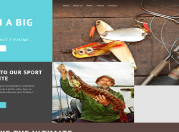 Шаблон сайта спортивной рыбалки  
