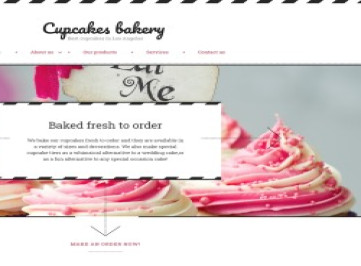 Шаблон сайта пекарни кексов  