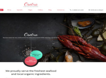  шаблон сайта ресторана морепродуктов  
