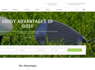  шаблон сайта для гольф-клуба  
