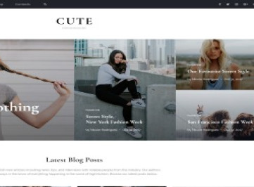 Cute - Многостраничный  шаблон  журнала мод  