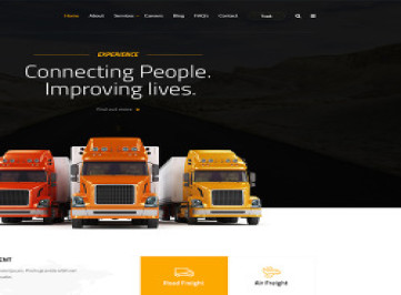 Грузовые перевозки - HTML-шаблон сайта логистики и перевозок  