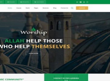 Поклонение - HTML-шаблон начальной загрузки Исламского центра  