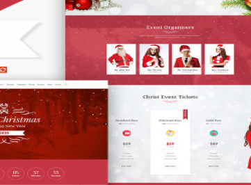 Событие Христа - HTML-шаблон целевой страницы для рождественской вечеринки