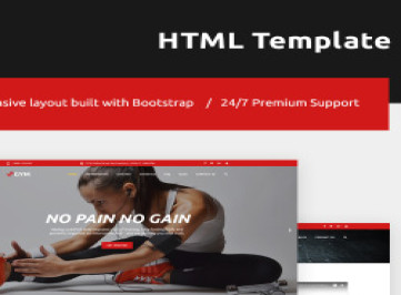 Тренажерный зал - адаптивный шаблон  для фитнеса и тренажерного зала  