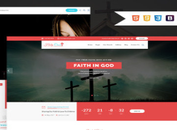 Holy Cross -  HTML-шаблон  благотворительности и церкви  