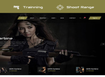 HTML-шаблон Gun Shop Шаблон веб-  