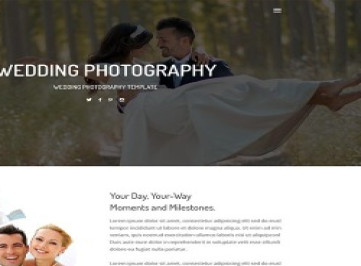 Антенна - шаблон сайта свадебной фотографии  