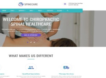 Spinecare - готовый к использованию медицинский шаблон веб-  