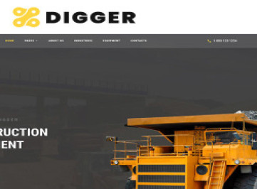 DIGGER - Инструменты и оборудование Классический многостраничный HTML-шаблон веб-  html шаб