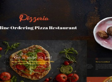 Пиццерия - шаблон сайта производителя пиццы  